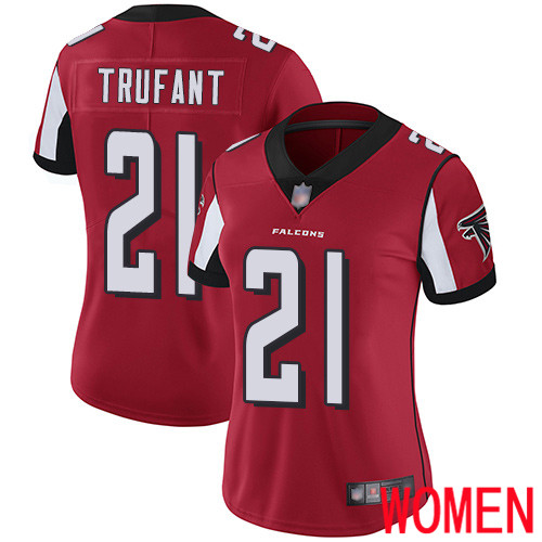 Atlanta Falcons Limited Red Women Desmond Trufant Home Jersey NFL Football #21 Vapor Untouchable->atlanta falcons->NFL Jersey